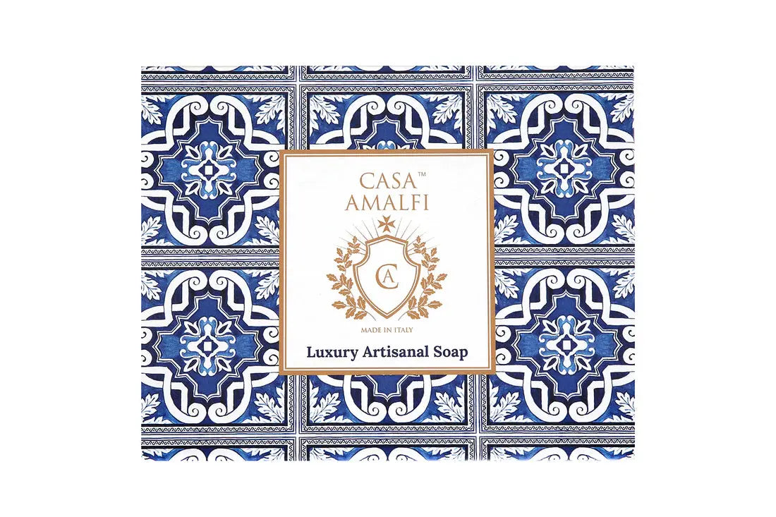 CASA AMALFI BLUE MAIOLICA 3 SOAP GIFT SET CASA AMALFI