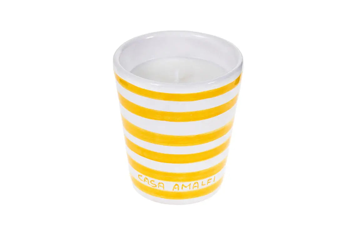 CASA AMALFI BUONGIORNO POSITANO HAND PAINTED CANDLE - Lemon Basil & Mandarin CASA AMALFI