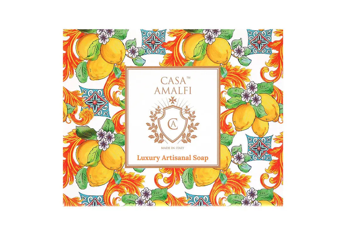 CASA AMALFI LEMON MAIOLICA 3 SOAP GIFT SET CASA AMALFI